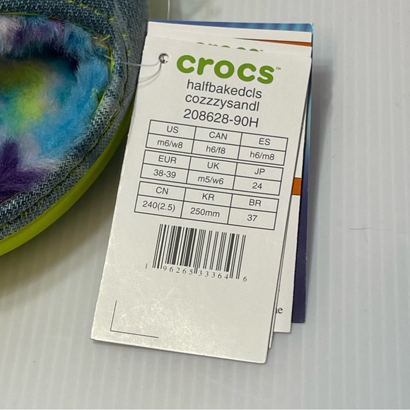 Crocs x Half Baked Cozzzy Sandals Clogs Faux Fur Slides Unisex Women's 8 Men's 6 - Picture 12 of 16